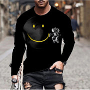 Men's Long-sleeved T-shirts Thin Tops Trendy Clothes