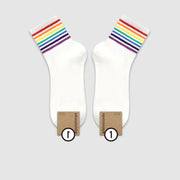 Simple College Style Striped Cotton Socks