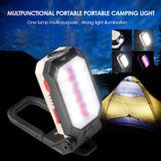 Folding USB Rechargeable COB Work Light Portable LED Flashlight Adjustable Waterproof Camping Lantern Magnet Design With Power Display