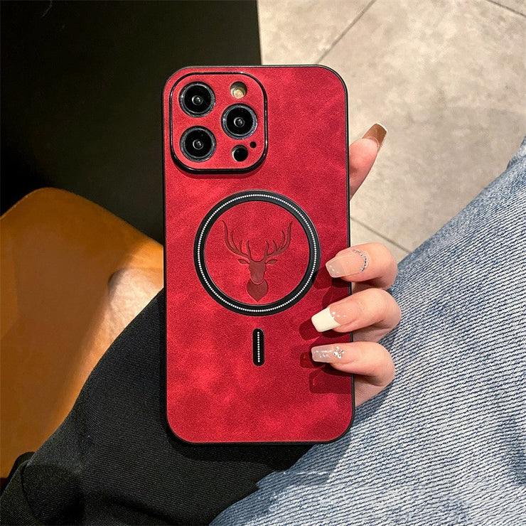 Elk Magnetic Suction Phone Case Cartoon Phone Case