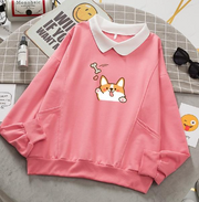 New Fashion Casual Print Pocket Fleece Sweatshirt