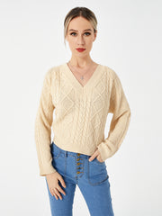 Women's Stretch Casual V-Neck Sweater