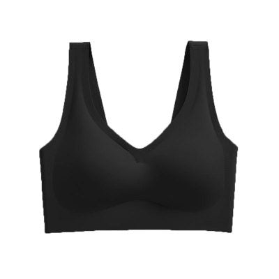 Nude One-piece Button-back Seamless Plus Size Bra Women's Full-cup Sports Bra Thin Yoga Bra Without Underwire