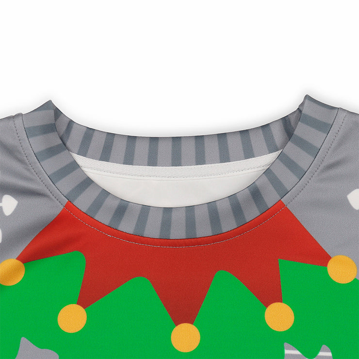 Christmas Digital Printing Round-neck Pullover