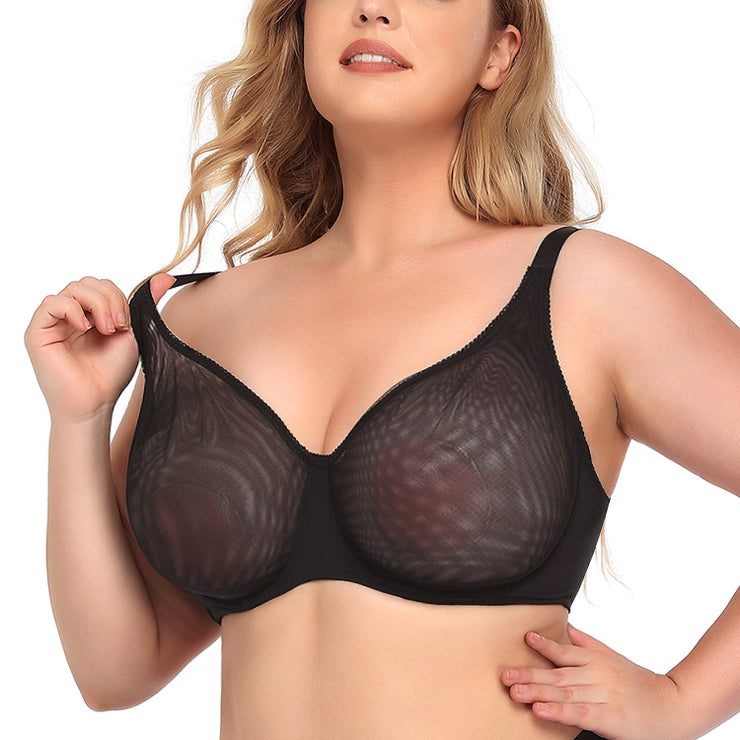 Women's Sexy Ultra-thin See-through Plus Size Underwear Bra