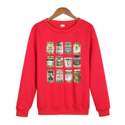 Kimchi Jar Printed Round Neck Sweater For Men And Women