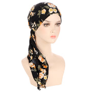 European And American Printed Curved Flower Cloth Cap