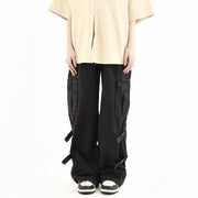 Men's Retro Loose Straight Wide Leg Casual Trousers