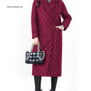 Women's Long Thin Coat Lapel Cotton-padded Coat