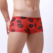 Men's New Mesh Lip Boxers Translucent Thin Quick-drying Low Waist Youth Briefs