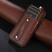 New Creative Ring Buckle Leather Card Mobile Phone Case Protective Cover