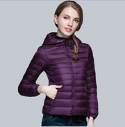 2022 New Winter Clothing Light Short Short Fashion Slim Down Jacket Women's Light Down Jacket Hooded Jacket Tide