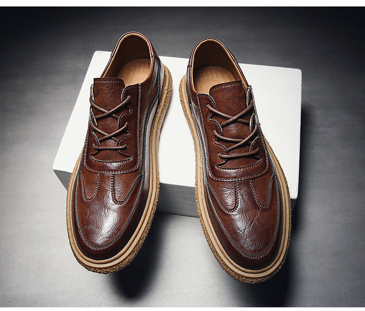 Trendy young British leather shoes