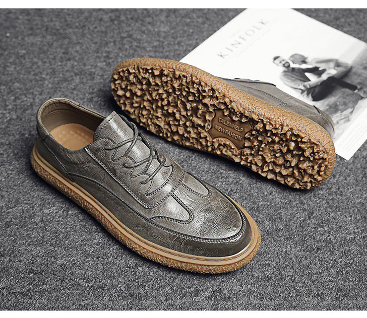 Trendy young British leather shoes