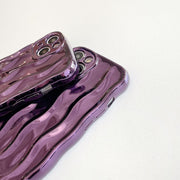 Electroplating Water Ripple Suitable Phone Case Solid Color