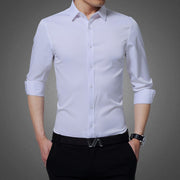 Solid color business work wear work shirt