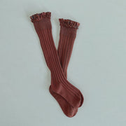 Double needle children's socks, middle tube, girls' socks, trendy socks