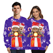 Men's And Women's Fashion Digital Printing One-piece Double Sweater