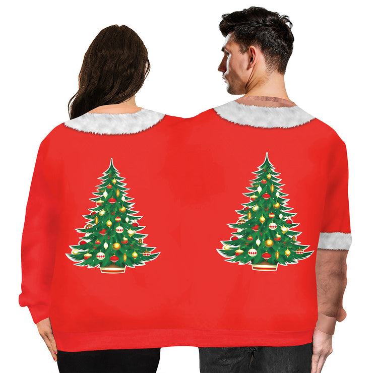 Men's And Women's Fashion Digital Printing One-piece Double Sweater