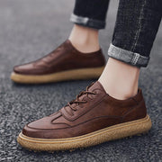 Trendy young British leather shoes