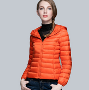 2022 New Winter Clothing Light Short Short Fashion Slim Down Jacket Women's Light Down Jacket Hooded Jacket Tide