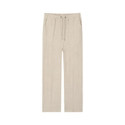 Men's Cropped Casual Pants Cotton And Linen Trousers