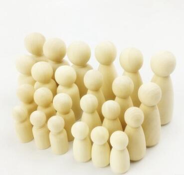 CTFFNIKPJM299 Wooden People-Solid Unfinished Paint-Waldorf Toys