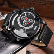 Mens Big Cheap Watches Fashion Leather Date Gifts Wristwatch