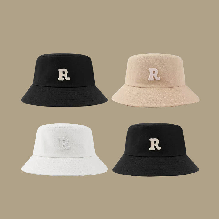 Big Head Circumference Bucket Hat Female Letters