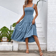 Women's Solid Color Sling Summer Dress