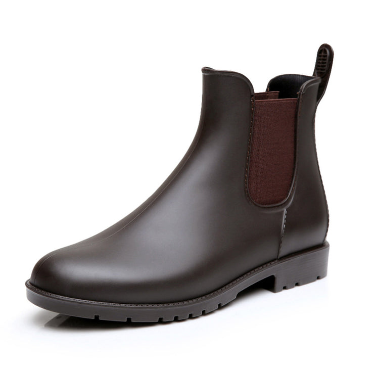 Low-top Men's Rain Boots Fashion Waterproof Low-top Rain Boots Chelsea Water Shoes