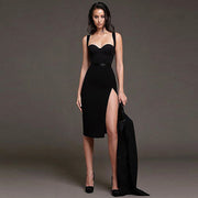 New Summer Women Elegant Black Bandage Dress Sexy Dress