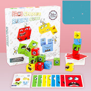 Early Education Puzzle Wooden Blocks Face-Changing Rubik's Cube Board Game