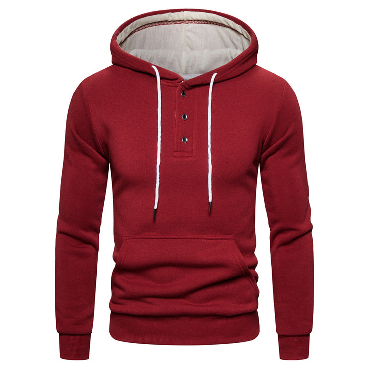 Quality Cotton And Fleece Hooded Casual Hoodie