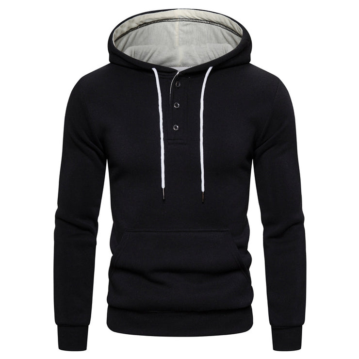 Quality Cotton And Fleece Hooded Casual Hoodie