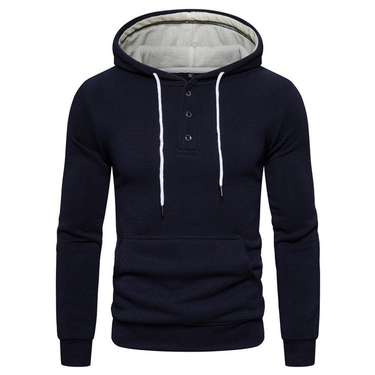 Quality Cotton And Fleece Hooded Casual Hoodie