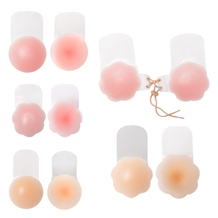 Reusable Self Adhesive Silicone Lift Up Breast Nipple Cover Bra Pad Invisible Breast Petals For Party Dress