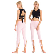 2018 Summer Professional Yoga Clothing Suit Female Hollow Tight-Fitting Shockproof Bra Sexy Sports Fitness Nine-Point Pants