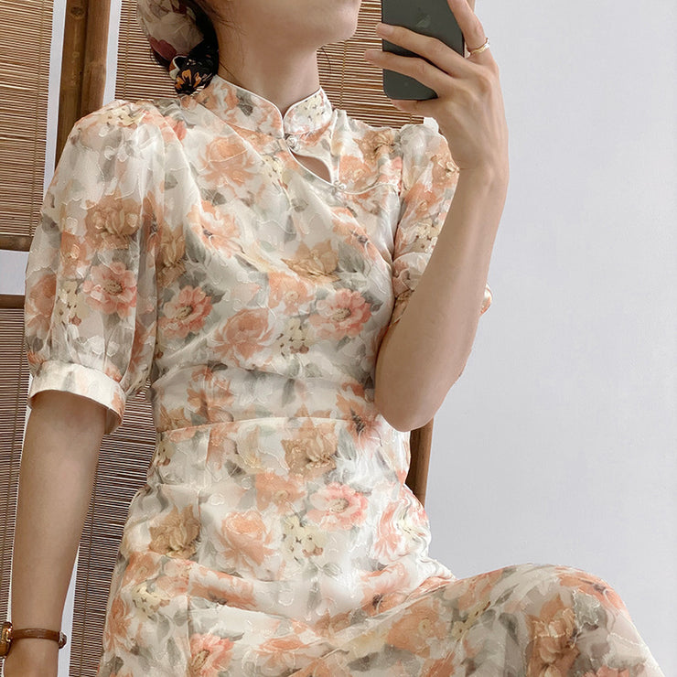 National Style Cheongsam Improved Young Dress