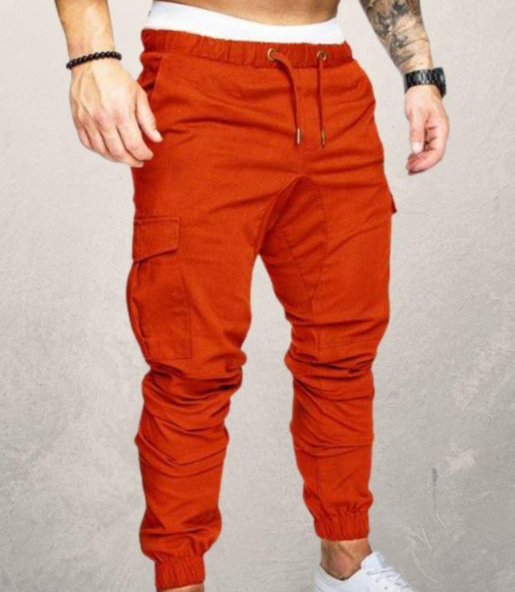 Men's Woven Fabric Casual Pants Drawstring Pants