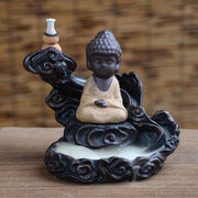 Ceramic Backflow Incense Burner Young Monk