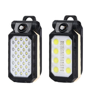 Folding USB Rechargeable COB Work Light Portable LED Flashlight Adjustable Waterproof Camping Lantern Magnet Design With Power Display