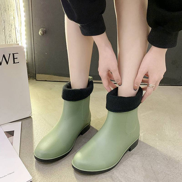 Women's Short Rain Boots Mid-tube Overshoes