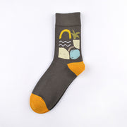 Personality Tide Socks Lighthouse Tide Socks   Combed Cotton Embroidered Tube Socks