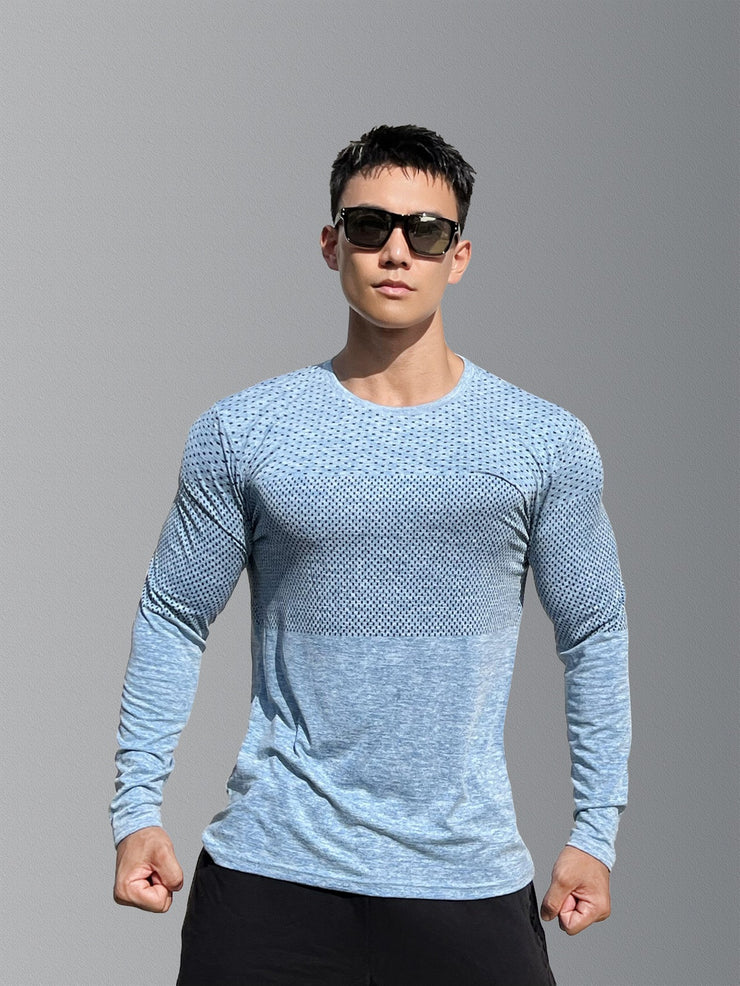 Muscle Workout Men's Basketball Brothers Slim-fit Cationic Training Clothes Sports Long Sleeve