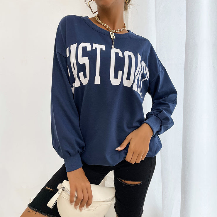 Fashion Long Sleeve Letter Sweater