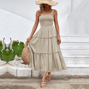 Women's Solid Color Sling Summer Dress