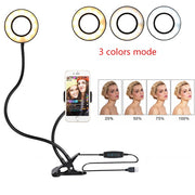 LED Selfie Ring Light for Live Adjustable Makeup Light-8cm Stand