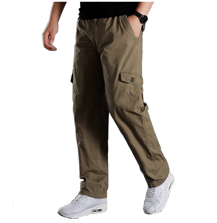 Men's Outdoor Work Clothes-pocket Straight Casual Trousers