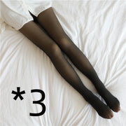 Fake Translucent Plus Size Leggings Fleece Lined Tights Fall And Winter Warm Fleece Pantyhose Women Fleece Lined Pantyhose Thermal Winter Tights